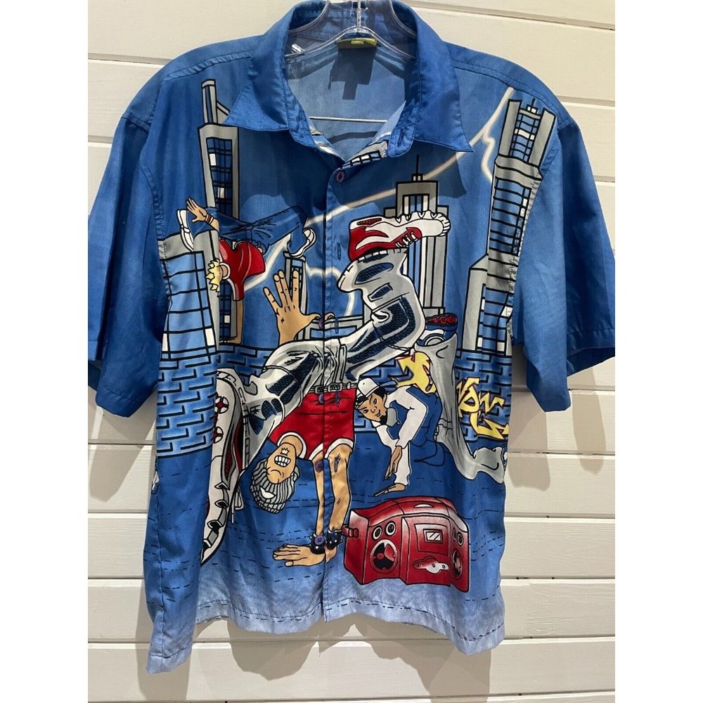 VTG one By one youth 14 Anime Mega Boot hip hop line dance boombox Graphic Shirt
